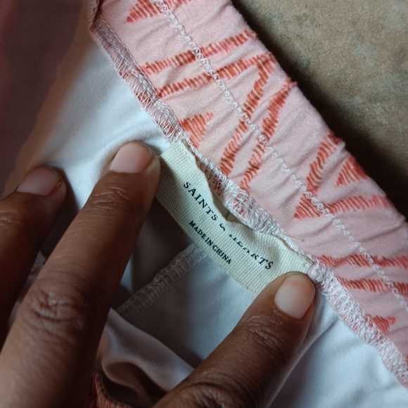 Saints and Hearts Retro Coral Flare Bell Bottoms - Picture 5 of 6